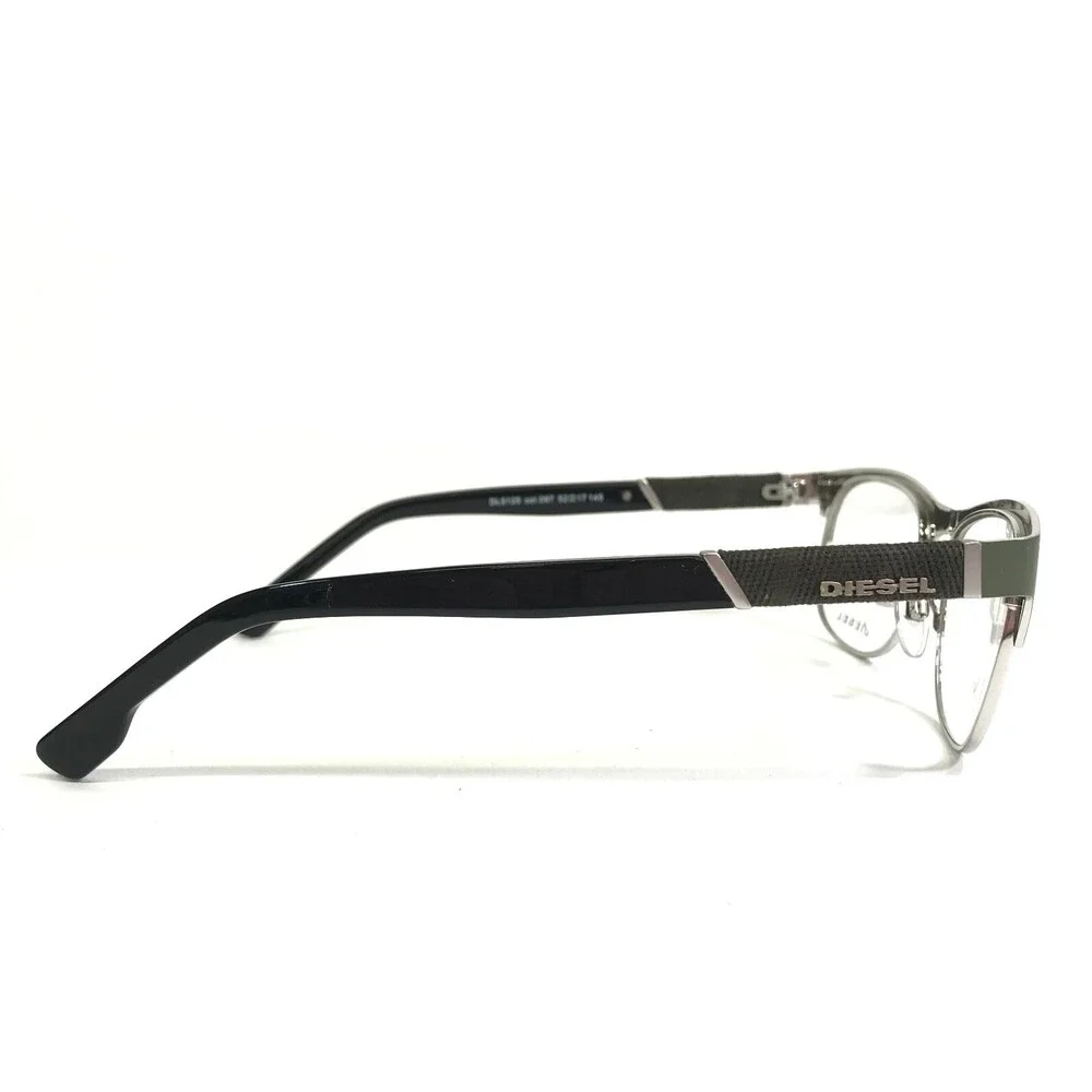 Diesel Eyeglasses Frames DL5125 col.097 Black Green Silver Denim 52-17-145